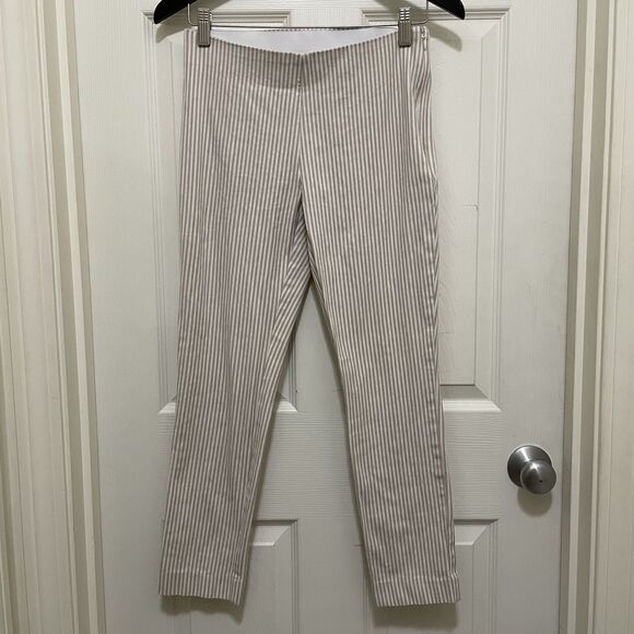 A New Day Women's‎ Size 2 Striped High Rise Side Zip Skinny Ankle Stretch Pants - Picture 1 of 6